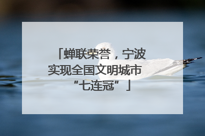 蝉联荣誉，宁波实现全国文明城市“七连冠”