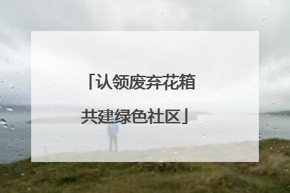 认领废弃花箱 共建绿色社区