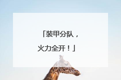 装甲分队，火力全开！