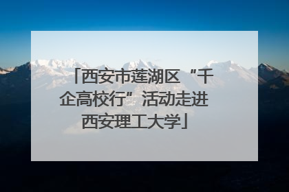 西安市莲湖区“千企高校行”活动走进西安理工大学