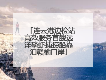 连云港边检站高效服务首艘远洋磷虾捕捞船靠泊赣榆口岸
