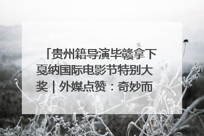 贵州籍导演毕赣拿下戛纳国际电影节特别大奖｜外媒点赞：奇妙而广阔的纯粹电影梦