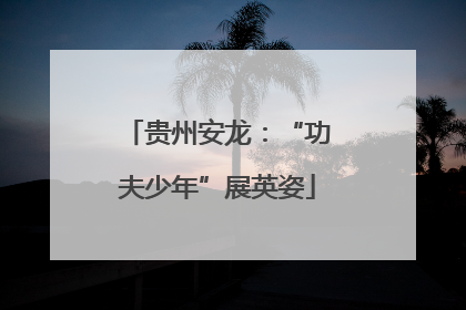 贵州安龙：“功夫少年”展英姿