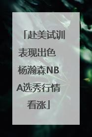 赴美试训表现出色 杨瀚森NBA选秀行情看涨