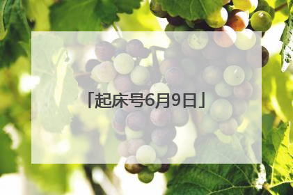 起床号6月9日