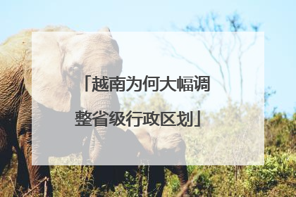 越南为何大幅调整省级行政区划