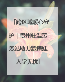 跨区域暖心守护｜贵州驻温劳务站助力黔籍娃入学无忧