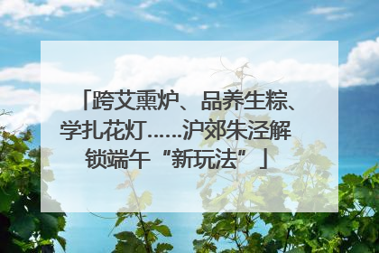 跨艾熏炉、品养生粽、学扎花灯……沪郊朱泾解锁端午“新玩法”