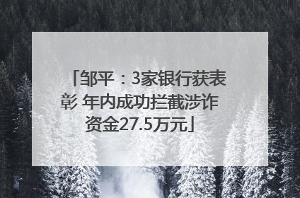 邹平：3家银行获表彰 年内成功拦截涉诈资金27.5万元