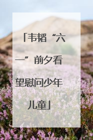 韦韬“六一”前夕看望慰问少年儿童