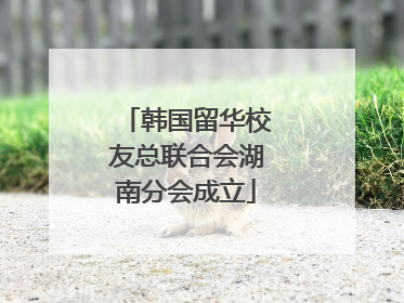 韩国留华校友总联合会湖南分会成立