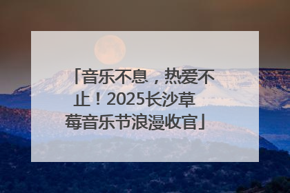 音乐不息，热爱不止！2025长沙草莓音乐节浪漫收官