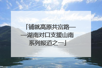 铺就高原共富路——湖南对口支援山南系列报道之一