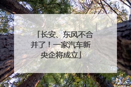 长安、东风不合并了！一家汽车新央企将成立