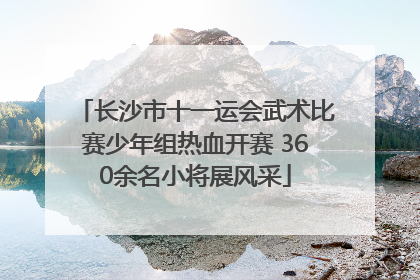 长沙市十一运会武术比赛少年组热血开赛 360余名小将展风采