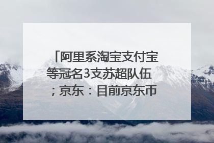 阿里系淘宝支付宝等冠名3支苏超队伍；京东：目前京东币链科技并没有开始发行稳定币｜早资道