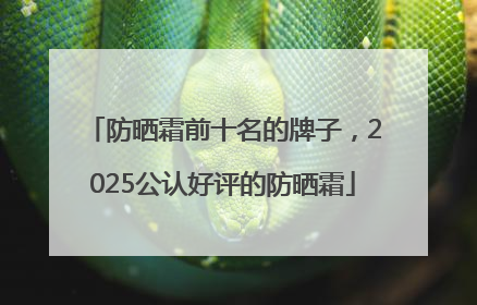 防晒霜前十名的牌子，2025公认好评的防晒霜