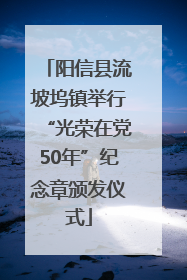 阳信县流坡坞镇举行“光荣在党50年”纪念章颁发仪式
