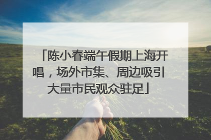陈小春端午假期上海开唱，场外市集、周边吸引大量市民观众驻足