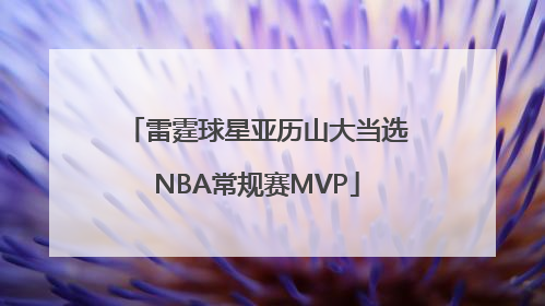 雷霆球星亚历山大当选NBA常规赛MVP