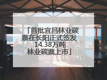 首批宜昌林业碳票在长阳正式签发 14.38万吨林业碳票上市