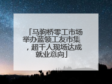 马驹桥零工市场举办蓝领工友市集，超千人现场达成就业意向