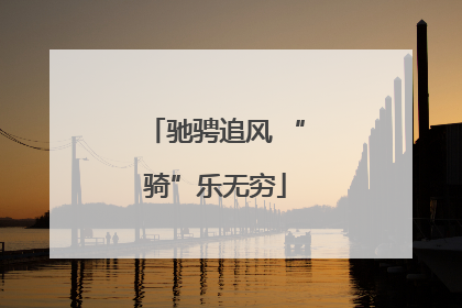驰骋追风 “骑”乐无穷