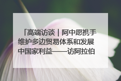 高端访谈｜阿中愿携手维护多边贸易体系和发展中国家利益——访阿拉伯议会议长亚马希