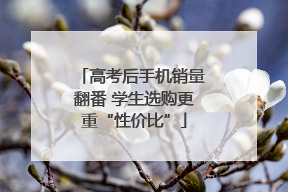 高考后手机销量翻番 学生选购更重“性价比”