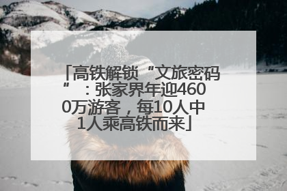 高铁解锁“文旅密码”：张家界年迎4600万游客，每10人中1人乘高铁而来