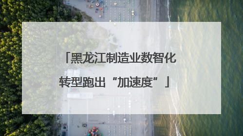 黑龙江制造业数智化转型跑出“加速度”