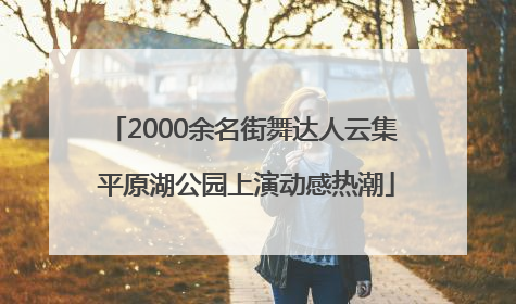 2000余名街舞达人云集 平原湖公园上演动感热潮