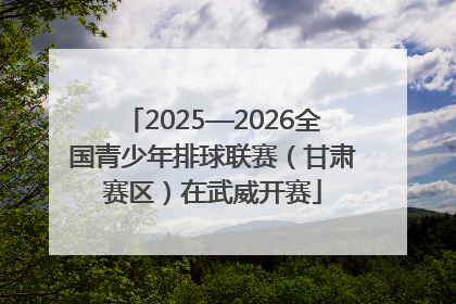 2025—2026全国青少年排球联赛（甘肃赛区）在武威开赛