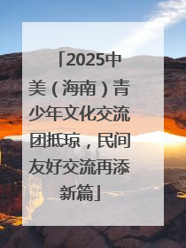 2025中美（海南）青少年文化交流团抵琼，民间友好交流再添新篇