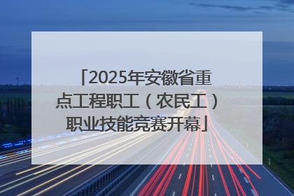2025年安徽省重点工程职工（农民工）职业技能竞赛开幕