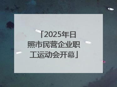 2025年日照市民营企业职工运动会开幕