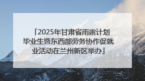 2025年甘肃省雨露计划毕业生暨东西部劳务协作促就业活动在兰州新区举办