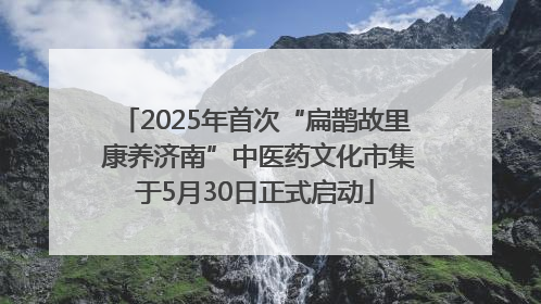 2025年首次“扁鹊故里 康养济南”中医药文化市集于5月30日正式启动