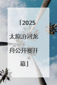 2025太原汾河龙舟公开赛开幕
