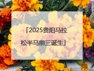 2025贵阳马拉松半马前三诞生