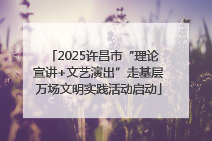 2025许昌市“理论宣讲+文艺演出”走基层万场文明实践活动启动