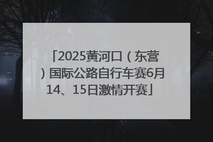 2025黄河口（东营）国际公路自行车赛6月14、15日激情开赛
