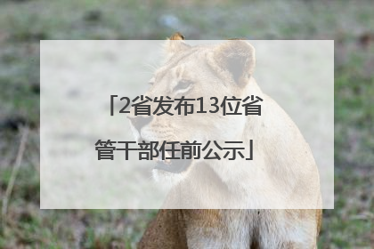 2省发布13位省管干部任前公示