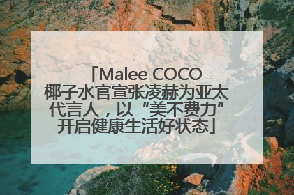 Malee COCO椰子水官宣张凌赫为亚太代言人，以“美不费力”开启健康生活好状态