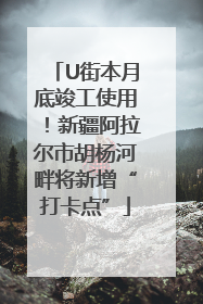 U街本月底竣工使用！新疆阿拉尔市胡杨河畔将新增“打卡点”